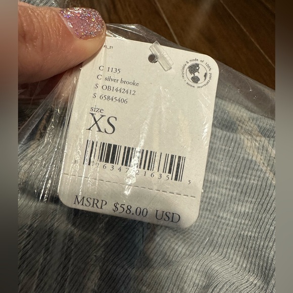 Free People Get Together Long Sleeve / Silver Brooke XS - Picture 3 of 5